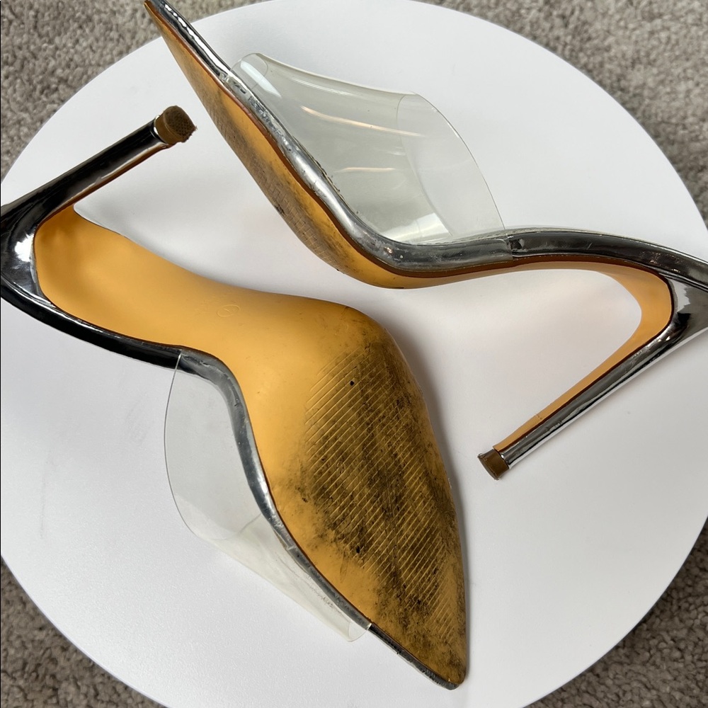 Women's Black and Silver Heels - Picture 4 of 5
